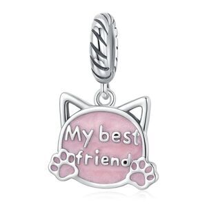 925 Silver Kitty Dangle Charm